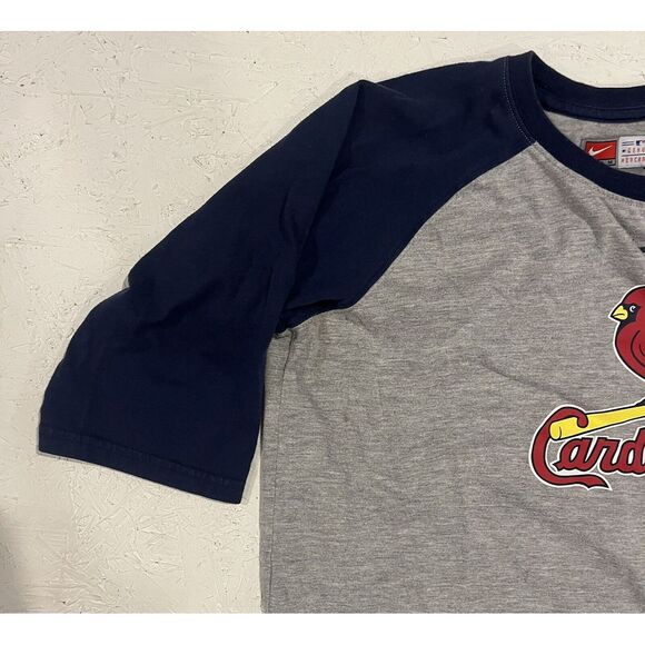 Nike Team St Louis Cardinals Baseball Tee 2009 Mens Large Gray Blue MLB - Picture 4 of 9